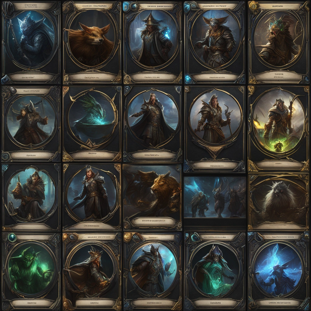 Holographic NFT character cards